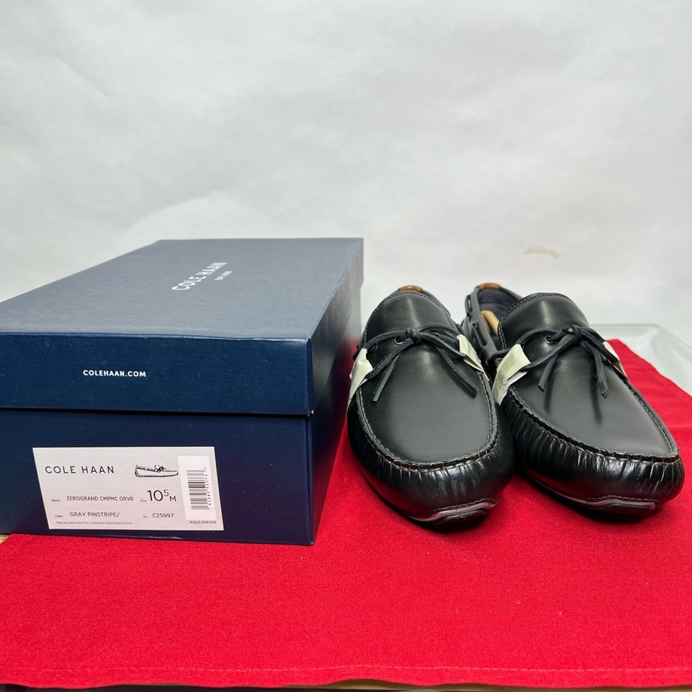 Cole Haan Zero Grand Black Gray ZeroGrand Loafers Drivers Slip on